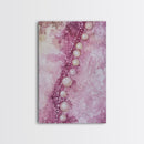 Pearlescent Beads Abstract Canvas Print Light Pink Wall Art Vertical Artwork Minimalist Decor Original Painting Bedroom Art