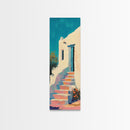 Mediterranean, Rustic, Canvas Print, coastal landscape art, farmhouse art, above couch art, wabi sabi art, southwest wall art,gift idea
