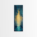 Moody Forest, pine tree art, landscape painting, dark romance painting, nature wall art, forest at dusk painting