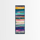 Textile Abstract, Colorful Patterns, Woven Design, Framed Canvas Print, Moroccan wall art, geometric wall art, boho art, vibrant art