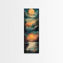 Sunset Ripples, Lake Painting, Vibrant Colors, Canvas Print, Landscape Painting, Above Bed Wall Art, Rustic Wall Art