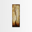 Minimalist Tree, birch tree painting, rustic wall art, farmhouse art, wabi sabi wall art, framed canvas print, vertical wall art