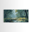 Misty Forest, Moody Art, Therapy Art, Joshua Tree Art, Landscape Painting, Wabi Sabi Wall Art, Nature Art, Framed Canvas Print