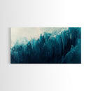 Abstract Ocean Painting, Teal Wall Art, Coastal Wall Art, Extra Wide Art, Framed Canvas Print, Nautical Decor, Wabi Sabi Art