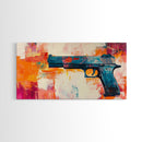 Graffiti wall art, framed canvas print, extra wide art, modern pop art, bold abstract painting, vibrant wall decor, contemporary art