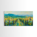 Vineyard Landscape, impressionist painting, framed canvas print, green wall art, farmhouse art, rustic decor, above bed wall art