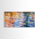 Abstract Water, Nautical Wall Art, Blue and Green Wall Art, Panoramic Painting, Extra Wide Art, Canvas Print, Living Room Art