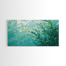 Kelp Forest Art, Coastal Landscape Art, Nautical Wall Art, Framed Canvas Print, Ocean Inspired Artwork, Blue and Green Wall Art