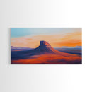 Southwest Landscape, Mountain Painting, Rustic Decor, Framed Canvas Print, Desert Sunset Art, Joshua Tree Art, Earthy Tones Art