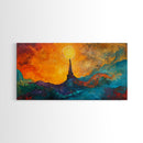 Ozymandias Art, Fantasy Landscape Art, Surreal Painting, Dark Romance Painting, Sunset Wall Art, Horizontal Art, Framed Canvas Print