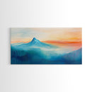 Mountain Landscape Art, Smoky Mountain Art, Blue and Green Wall Art, Nature Wall Art, Rustic Decor, Minimalist Art, Framed Canvas Print