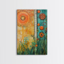 Sun and Nature, Botanical Prints, Sacred Geometry Wall Art, Moroccan Wall Art, Wabi Sabi Art, Canvas Print, Gift Idea