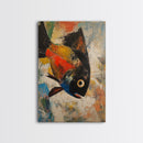 Colorful Fish, Koi Fish Painting, Whimsical Art, Nautical Decor, Living Room Art, Canvas Print, Gift Idea