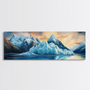 Iceberg Landscape Canvas Print, Arctic Ocean Wall Art, Blue Glacier Nature Art, Winter Wilderness Decor, Mountain Explorer Gift