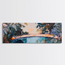 Exotic Palm Oasis Canvas Print Tropical Paradise Wall Art Boho Beach Decor Relaxing Home Accent Bedroom Living Room Gift