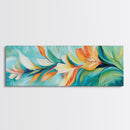 Tropical Floral Art, Vibrant Botanical Painting, Boho Nature Wall Decor, Bright Summer Home Decor, Bedroom or Living Room Art
