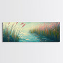 Tranquil Marsh Art Canvas Print Coastal Landscape Wall Decor Nature Inspired Painting Pastel Home Accent Bedroom or Bathroom Wall Art