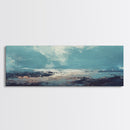 Moody Ocean Canvas Print Coastal Seascape Art, Abstract Blue Water Painting, Home Decor, Living Room Wall Art, Ocean Wall Art
