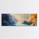 Print Ethereal Canyon Painting Misty River Landscape Wall Art Dreamy Nature Artwork Tranquil Modern Decor Bedroom