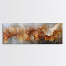 Abstract Flow, Earthy Tones, Modern Minimalist, Framed Canvas Print, Neutral Wall Art, Fall Home Decor, Office Wall Decor