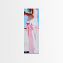 Feminine Dress Art, Elegant Fashion Print, Pastel Aesthetic, Framed Canvas Print, Chic Home Decor, Bedroom Wall Art, Minimalist Style