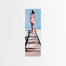 Walk to the Sea, Serene Beach Path, Minimalist Coastal Art, Canvas Print, Ocean Wall Art, Pastel Tones, Relaxing Home Decor