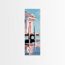 Dock House, Coastal Wall Art, Beach House Decor, Nautical Artwork, Ocean Reflection, Seaside Art, Living Room Art, Canvas Print