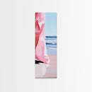 Windswept Dress, Ocean Breeze Art, Soft Pastel Coastal Decor, Feminine Beach Aesthetic, Modern Abstract Art, Canvas Print, Bedroom Wall Art