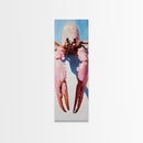 Quirky Crustacean Art, Bold Seafood Print, Coastal Decor, Framed Canvas Print, Playful Ocean Aesthetic, Kitchen Wall Art, Nautical