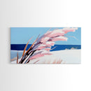 Beach Grass Art, Coastal Sand Dunes, Ocean Breeze Painting, Seaside Nature Print, Nautical Wall Decor, Framed Canvas Print