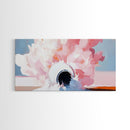 Abstract Explosion, Pink Cloud Art, Surreal Dreamy Painting, Modern Pastel Wall Decor, Whimsical Home Aesthetic, Framed Canvas Print