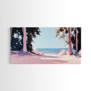 Beach View, Forest Path, Serene, Canvas Print, Coastal Home Decor, Nature Wall Art, Minimalist Art, Bedroom Wall Art, Tranquil Aesthetic