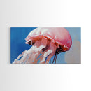 Jellyfish, Ocean Art, Marine Life, Canvas Print, Coastal Wall Decor, Beach House Art, Nautical Painting, Underwater Minimalist Artwork