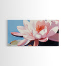Water Lily Bloom, Floral Wall Art, Zen Botanical Print, Minimalist Nature Decor, Modern Tranquil Art, Bathroom Canvas Print
