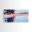 Lakeside Reflection, Serene Landscape Art, Nature Wall Print, Calm Waters Artwork, Zen Tranquility Decor, Office Canvas Print