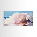 Pastel Wave, Abstract Ocean, Coastal Home Art, Modern Nautical Decor, Minimalist Seascape, Beach House Wall Art, Canvas Print, Calming Blue