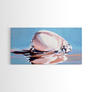 Sea Shell, Coastal Art, Beach House Wall Decor, Canvas Print, Nautical Painting, Minimalist Seaside Art, Bedroom Wall Decor