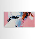 Cowgirl Outfit, Country Aesthetic, Western Home Decor, Feminine Wall Art, Fashion Framed Canvas Print, Pink and Blue Artwork