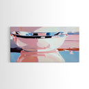 Reflections, Modern Bowl, Kitchen Wall Art, Minimalist Still Life, Pink Aesthetic, Framed Canvas Print, Abstract Home Decor, Pastel Art