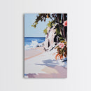 Tropical, Waves, Vibrant, Serenity, Canvas Print, Summer Wall Art, Bright Coastal Decor, Beach House Artwork, Nature-Inspired Living Room Art