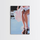 Water Reflection, Elegant, Feminine Art, Dreamy Aesthetic, Soft Pink Tones, Relaxing Home Decor, Modern Minimalist, Canvas Print
