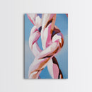 Twisted Form, Abstract Figure, Surreal Art, Modern Minimalist Style, Contemporary Wall Decor, Framed Canvas Print, Office Art