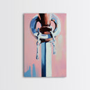 Anchor Close-Up, Marine Theme Art, Boho Coastal Wall Decor, Nautical Abstract Art, Framed Canvas Print, Minimalist Ocean Home Decor