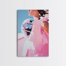 Mirror Ball, Feminine Glam Art, Abstract Reflection, Soft Pastel Aesthetic, Modern Minimalist Decor, Living Room Wall Art, Canvas Print