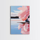 Reflections, Abstract Water, Minimalist Art, Dreamy Aesthetic, Soft Pastel Decor, Nature Inspired, Canvas Print, Living Room Wall Art