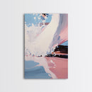 Ocean Wave, Surfer Wall Art, Framed Canvas Print, Abstract Coastal Decor, Modern Beach Painting, Summer Vibes Artwork, Surf Art