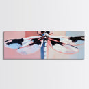 Dragonfly, Framed Canvas Print, Nature Wall Art, Pastel Aesthetic, Boho Artwork, Elegant Home Decor, Insect Painting, Minimalist Art