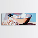 Bowl, Marshmallows, Cozy Winter Aesthetic, Canvas Print, Kitchen Wall Art, Modern Still Life, Warm Neutral Decor, Minimalist Home