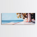Beach Horizon, Coastal Escape, Tranquil Ocean Art, Seaside Aesthetic, Relaxing Home Decor, Bohemian Summer Vibes, Canvas Print