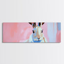 Bunny Portrait, Cute Animal Art, Soft Pastel Aesthetic, Whimsical Home Decor, Nursery Design, Easter Wall Decor, Framed Canvas Print